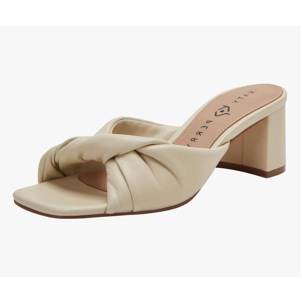 Katy Perry Women's Tooliped Twisted Sandal Heeled in Cream / Ivory Sz 8.5 M New